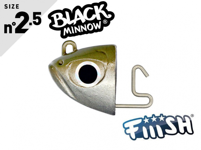 Cap de Jig Fiiish Black Minnow No2.5 Jig Head 8g Shore - Kaki [1]