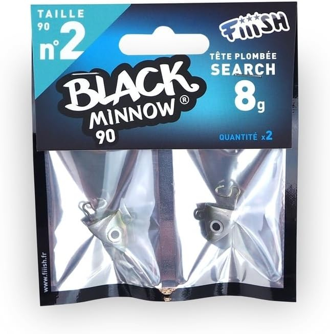 Cap de Jig Fiiish Black Minnow No2 Jig Head 8g Search Kaki [2]