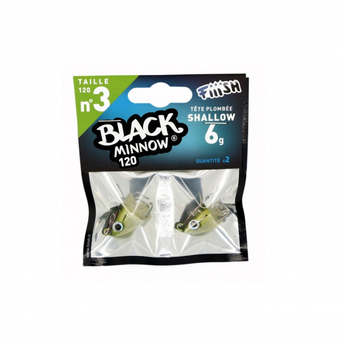 Cap de Jig Fiiish Black Minnow No3 Jig Head 6g Shallow - Kaki [2]