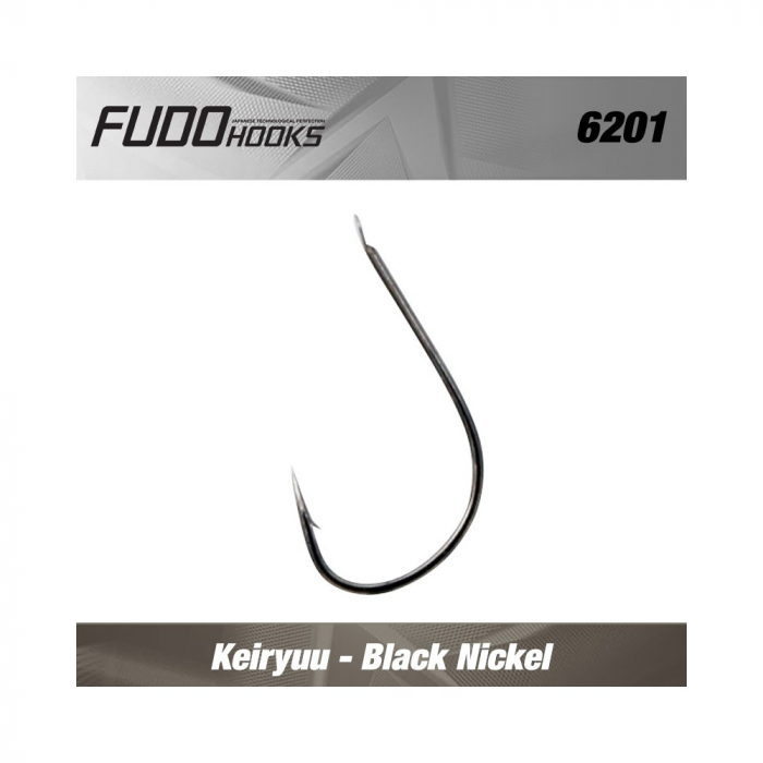 Carlige de pescuit Fudo Keiryu Ring 6201 , Black Nickel [2]