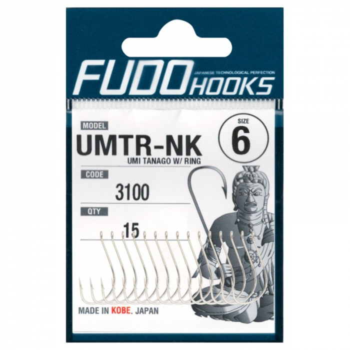 Carlige de pescuit Fudo Umi Tanago Ring 3101, Black Nickel [1]