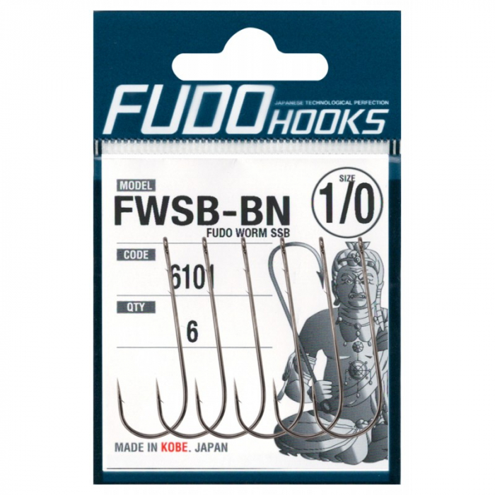 Carlige de pescuit Fudo Worm FWSB-BN 6101, Black Nickel [1]