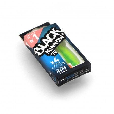 Corp Naluca Silicon Fiiish Black Minnow No1 - Green/Orange, 4 bucati [2]