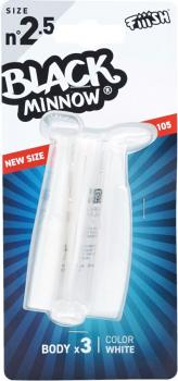 Corp Naluca Silicon Fiiish Black Minnow No2,5 - White, 3 bucati [2]