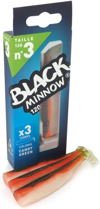 Corp Naluca Silicon Fiiish Black Minnow No3 - Candy Green, 3 bucati [2]