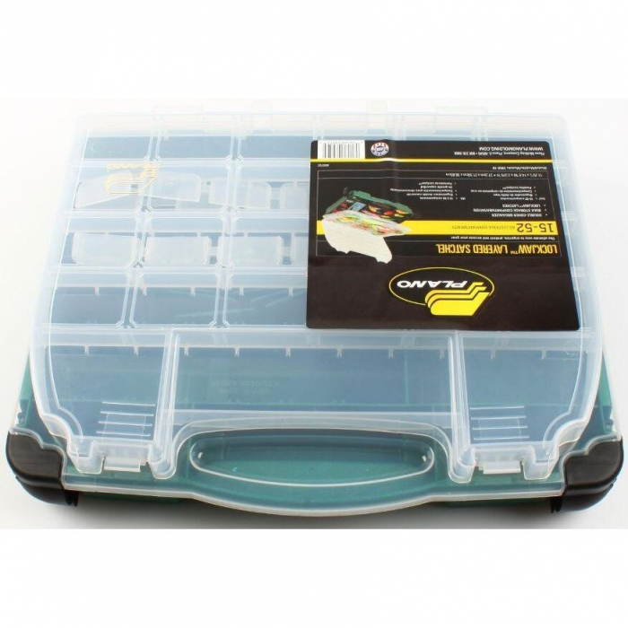 Cutie Dubla accesorii pescuit Plano Lockjaw Layered Satchel Double Cover Fishing Tackle Box 30cm x 37cm x 8.5cm [3]