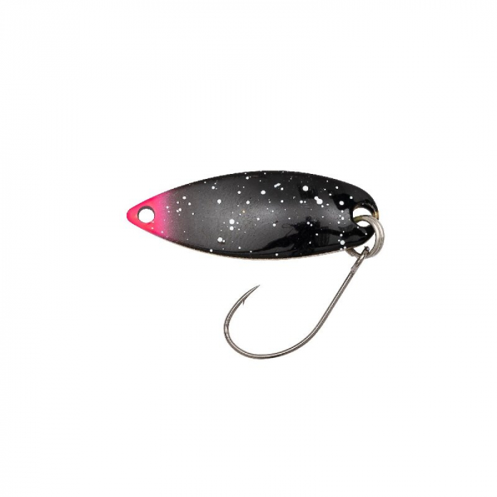 Lingurita Berkley Area Game Spoon Kogarana 2,5 cm; 2,2 g Fuchsia Tip/ Black/ Pink Splat/ Green [1]