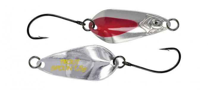 Lingurita Oscilanta Molix Trout Spoon 2.5g Silver Red Stripe [1]