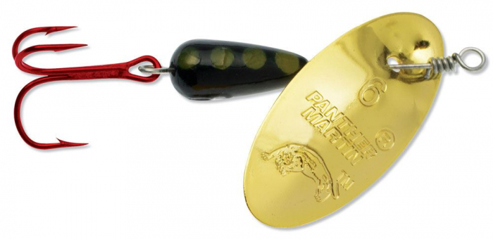 Lingurita rotativa Panther Martin Regular Red Hook Gold # 4 [1]