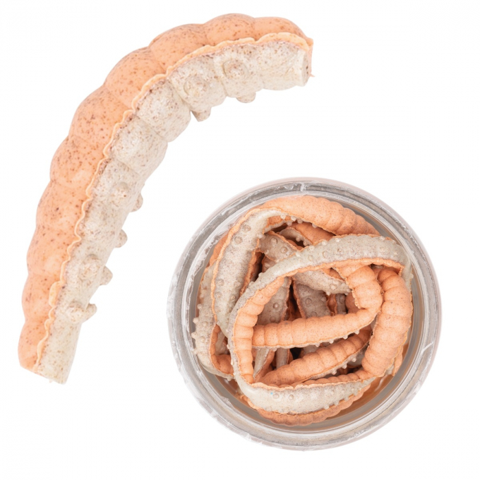 Momeala Berkley Powerbait Honey Worm 2,5cm Orange Pearl 55 bucati/borcan [2]