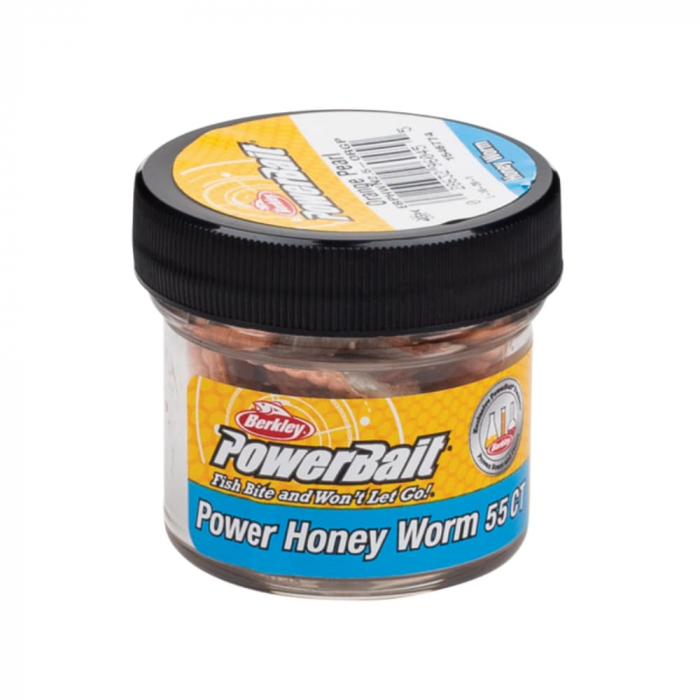 Momeala Berkley Powerbait Honey Worm 2,5cm Orange Pearl 55 bucati/borcan [3]