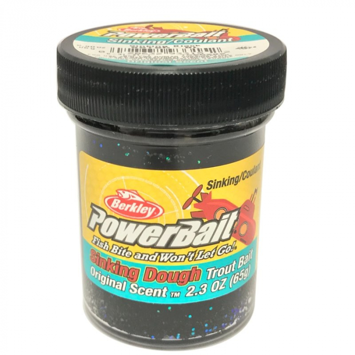 Momeala pentru pastrav Berkley PowerBait Sinking Glitter Trout Bait, Black [1]