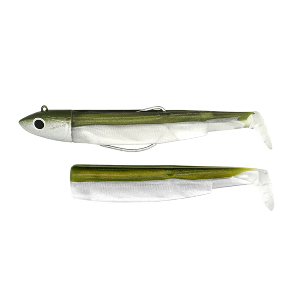 Naluca Fiiish Black Minnow No1 Combo Shad: Jig Head 6g + 2 Lure Bodies 7cm - Kaki [1]