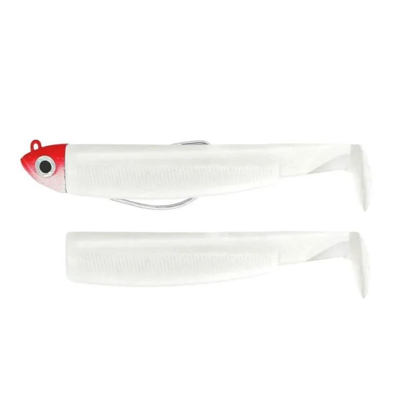 Naluca Fiiish Black Minnow No1 Combo Shad: Jig Head Red 6g + 2 Lure Bodies 7cm White [1]