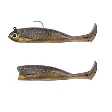 Naluca Fiiish Master Shad No3 Combo: Jig Head 3g + 2 Lure Bodies 7.5cm - Gold Minnow [1]