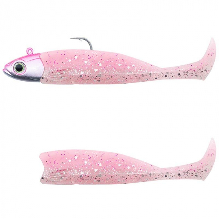 Naluca Fiiish Master Shad No3 Combo: Jig Head 6g + 2 Lure Bodies 7.5cm - Neon Pink [1]