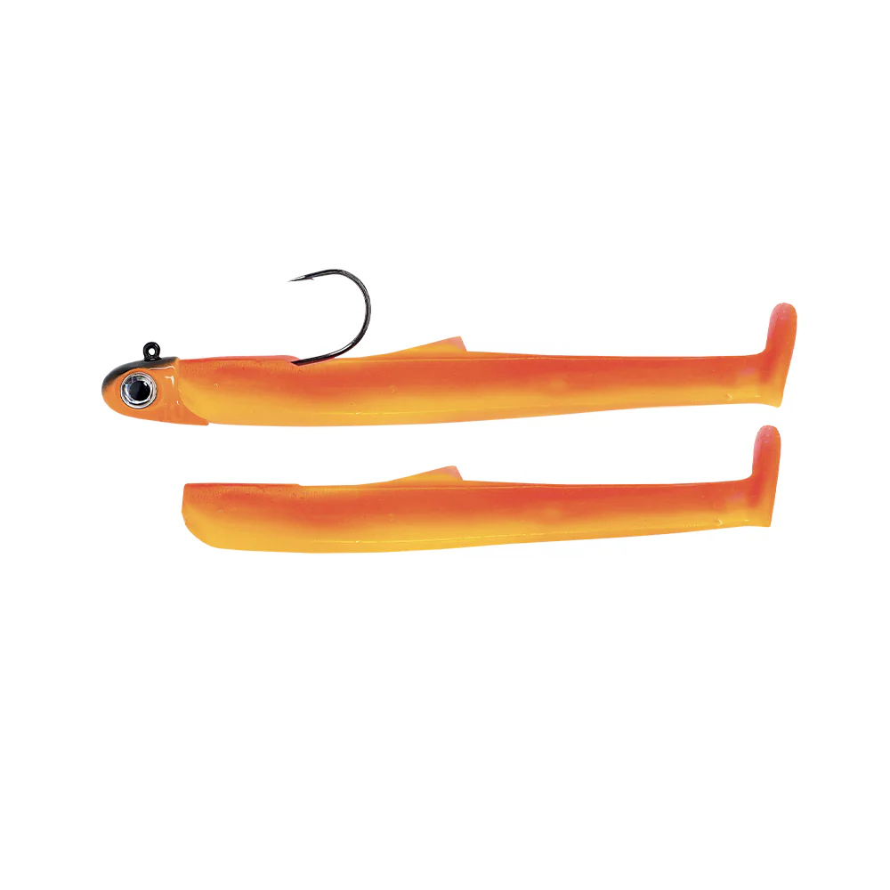 Naluca Fiiish Mud Digger 65 Combo Medium: Jig Head 4g Orange/Black + 2 Lure Bodies 6.5cm - Mango Jiuce [1]