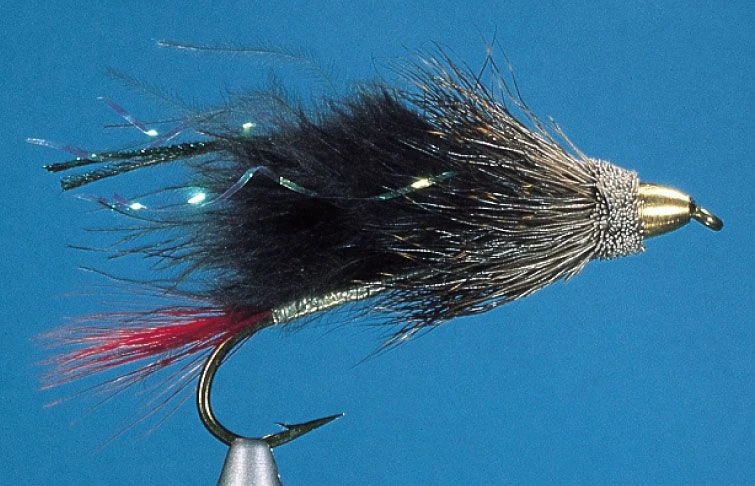 Streamer pastrav Conehead Muddler Minnow Black [1]