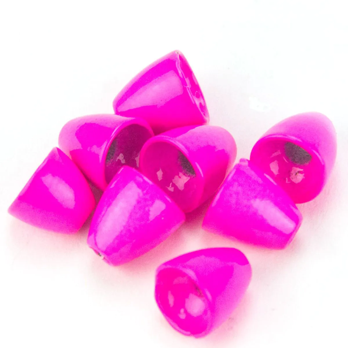 Tungsten Capete de con - Coneheads Fluoro-Pink 6x6 mm, #2-4, 20 bucati [1]