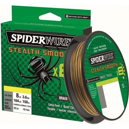 Textil - Fir de pescuit SpiderWire Stealth Smooth 8 Camouflage 150 m