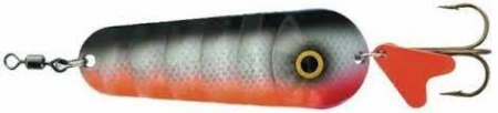 Pentru pastrav - Lingurita Oscilanta Abu Garcia Atom, Silver/ Orange, 7.5 cm, 25g