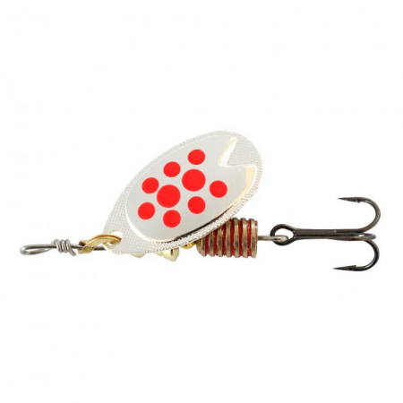 Spinnere - Lingurita rotativa Abu Garcia Fast Attack Spinners 10 g Silver-Red Dot