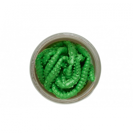 Momeala Berkley PowerBait Honey Worm 2,5cm Spring Green - usturoi 25 bucati/borcan [1]