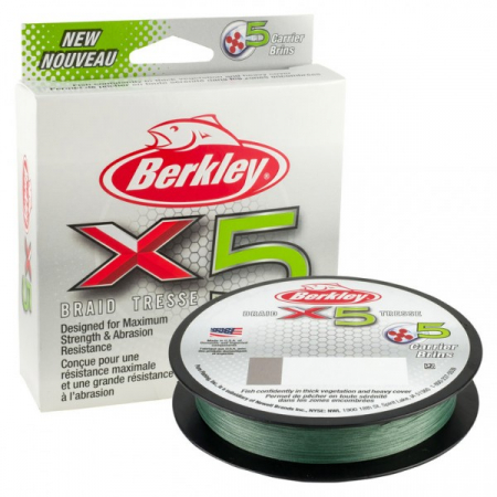 Textil - Fir pentru pescuit Berkley X5 Braid 150 m Verde cu vizibilitate scazuta