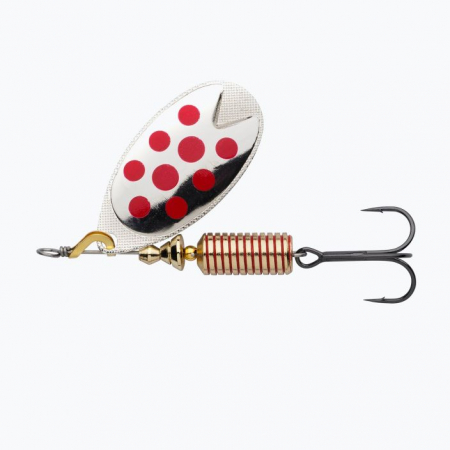 Spinnere - Lingurita rotativa Abu Garcia Fast Attack Spinners 4,5 g Silver/ Red Dots