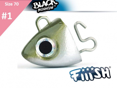 Carlige rapitori - Cap de Jig Fiiish Black Minnow No1 Jig Head 4.5g Search - Kaki