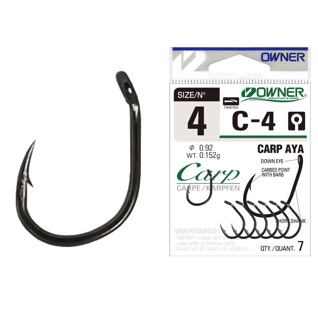 Offset - Carlige de pescuit Owner OW 53264 C-4 Carp Aya