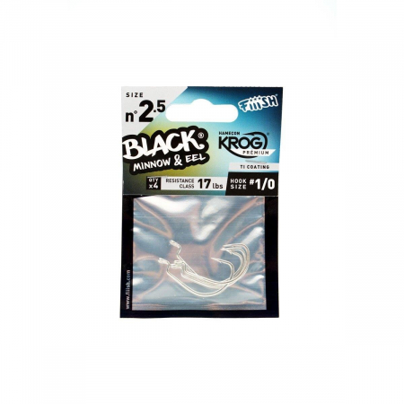 Jiguri - Carlige de pescuit Fiiish Black Minnow 4 Krog Premium Hooks by VMC - No2.5