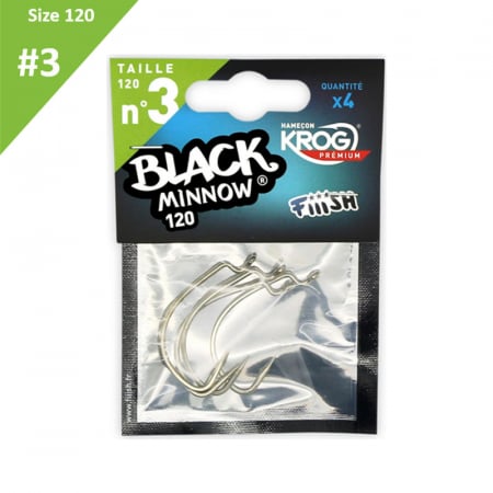 Jiguri - Carlige de pescuit Fiiish Black Minnow 4 Krog Premium Hooks by VMC - No3