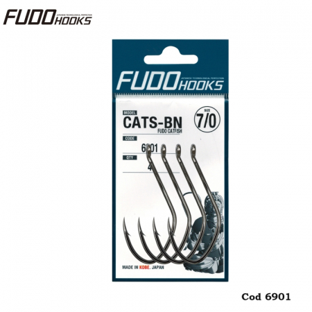 Offset - Carlige de pescuit somn Fudo Hooks - Fudo Catfish CATS-BN
