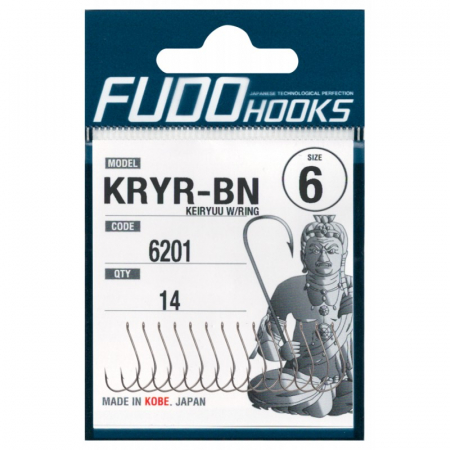 Carlige rapitori - Carlige de pescuit Fudo Keiryu Ring 6201 , Black Nickel