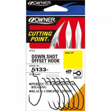 RAPITORI - Cârlige de pescuit offset Owner 5133 Down Shot Cutting Point