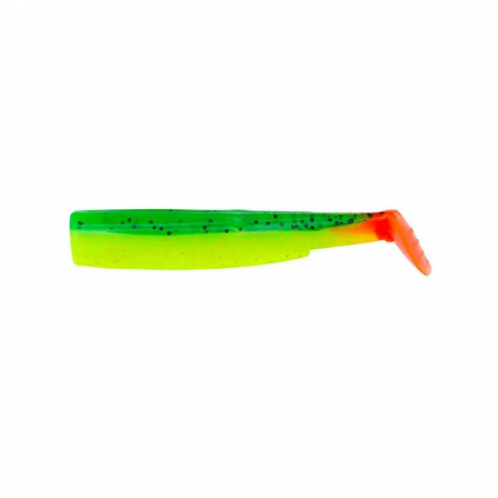 Pastrav - Corp Naluca Silicon Fiiish Black Minnow No1 - Green/Orange, 4 bucati