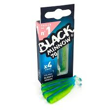 Corp Naluca Silicon Fiiish Black Minnow No1 - Sleepy Green, 4 bucati [1]