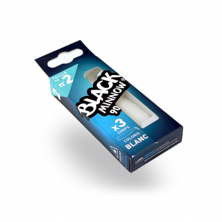 Corp Naluca Silicon Fiiish Black Minnow No2 - White, 3 bucati [1]