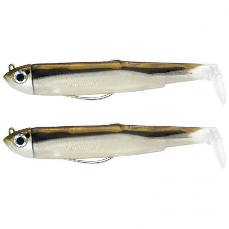 Shad - Fiiish Naluca Fiiish Black Minnow No2.5 Double Combo: 2 Jig Heads 8g + 2 Lure Bodies 10.5cm - Vairon