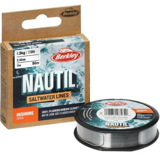 Fluorocarbon - Fir de pescuit Berkley Inaintas Fluorocarbon Nautil Fc Leader, 50m, 0.14mm 1.3kg