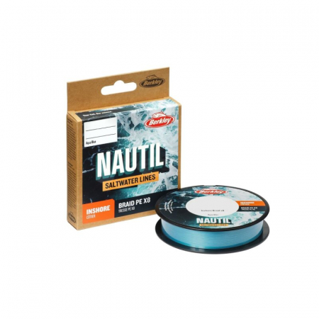 Monofilament - Fir de pescuit Textil Berkley Nautil Braid X8, Aqua Blue, 300m
