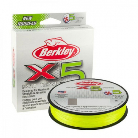 Textil - Fir pentru pescuit Berkley X5 Braid 150 m Verde fluo