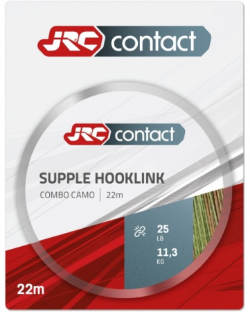 RAPITORI - Fir Textil pentru pescuit JRC Contact Supple Hooklink, Combo Camo, 22m
