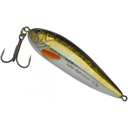 Pentru pastrav - Lingurita oscilanta Abu Garcia Rattling Atom 9,5 cm; 16,5 g Golden Roach