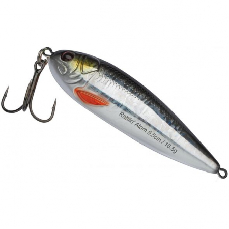 RAPITORI - Lingurita oscilanta Abu Garcia Rattling Atom 9,5 cm; 16,5 g Silver Roach