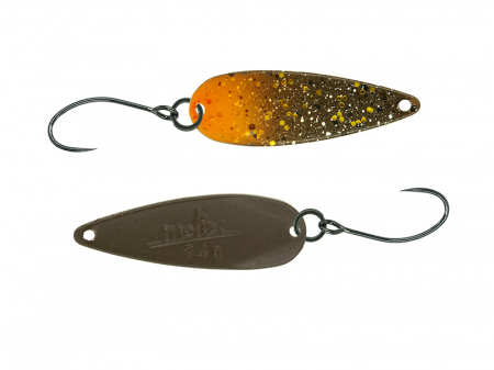 Pastrav - Lingurita Oscilanta Molix Lover Area Spoon 2.4g Mat Brown & Orange Splatter