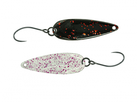 Oscilante - Lingurita Oscilanta Molix Lover Area Spoon 3.2g Black Red Flk/ White Splatter