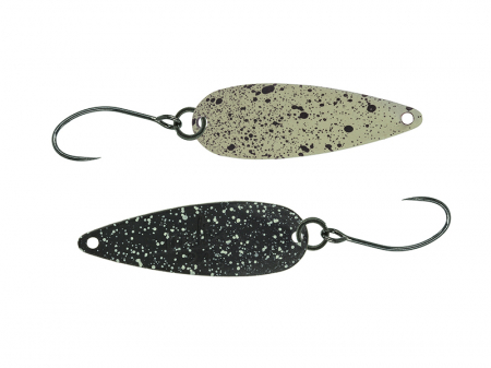 Naluci hard - Lingurita Oscilanta Molix Lover Area Spoon 3.2g Mat White/ Black Splatter