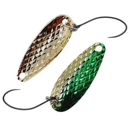Oscilante - Lingurita oscilanta Mukai Iwana Both Side Diamond Cut  2.7cm, 3g, Green Gold